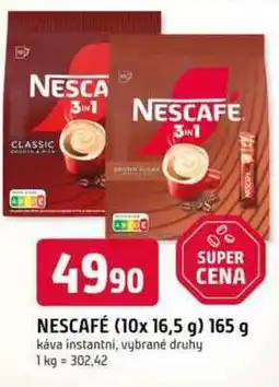 Trefa Nescafé Classic 3v1 (2v1) instantní káva (10 kusů) 165g nabídka