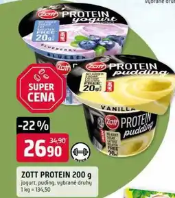 Trefa ZOTT PROTEIN 200 g jogurt, puding, vybrané druhy nabídka