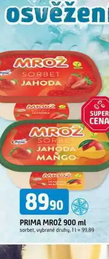 Trefa PRIMA MROŽ 900 ml sorbet nabídka