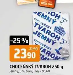 Trefa CHOCEŇSKÝ TVAROH 250 g jemný, 6% tuku nabídka