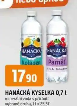 Trefa HANÁCKÁ KYSELKA 0,7 L minerální voda s příchutí nabídka