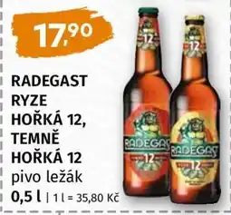 Terno RADEGAST RYZE HOŘKÁ 12, TEMNĚ HOŘKÁ 12 pivo ležák nabídka
