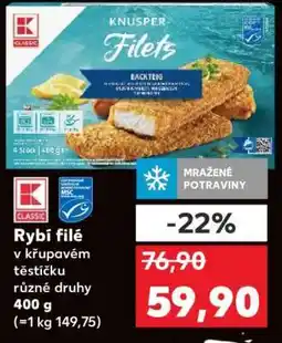 Kaufland Rybí filé v křupavém těstíčku nabídka