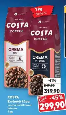 Kaufland COSTA Zrnková káva Crema Rich/Crema Intense nabídka