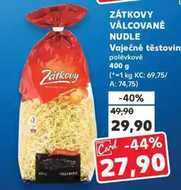 Kaufland ZÁTKOVY VÁLCOVANÉ NUDLE nabídka
