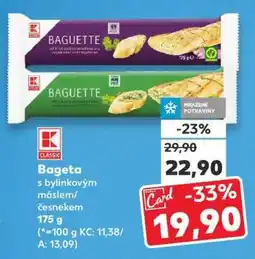 Kaufland Bageta s bylinkovým máslem/česnekem nabídka