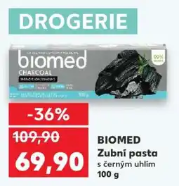 Kaufland BIOMED Zubní pasta s černým uhlím 100 g nabídka