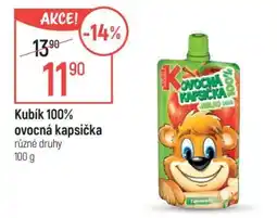 Globus Kubík 100% ovocná kapsička nabídka