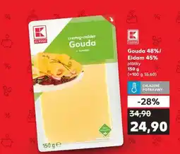 Kaufland Gouda 48% / Eidam 45% plátky 150 g nabídka