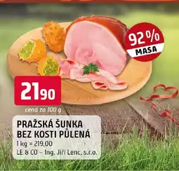 Terno Pražská šunka bez kosti půlená nabídka