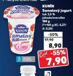 Kaufland Kunín smetanový jogurt nabídka