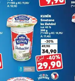 Kaufland Kunín šlehačka de luxe 40% nabídka