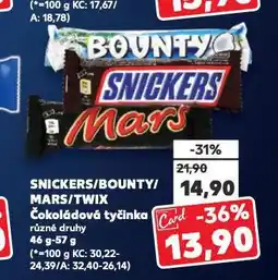 Kaufland Snickers / mars / twix / bounty nabídka
