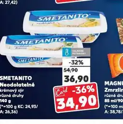 Kaufland Smetanito neodolatelné krémový sýr nabídka