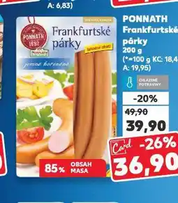 Kaufland Frankfurtské párky nabídka