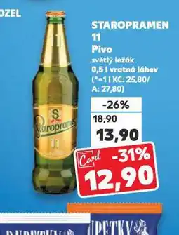 Kaufland Pivo staropramen 11 nabídka