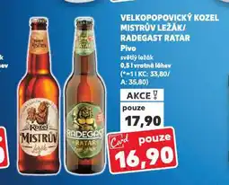 Kaufland Pivo radegast ratar nabídka