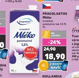 Kaufland Pragolaktos trvanlivé mléko bez laktózy nabídka