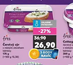 Kaufland Free čerstvý sýr nabídka