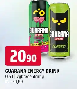 Terno GUARANA Energy drink nabídka