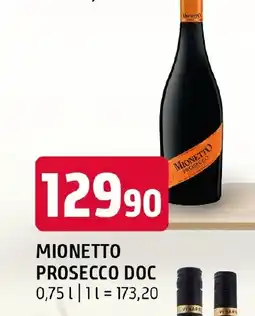 Terno Mionetto prosecco DOC nabídka