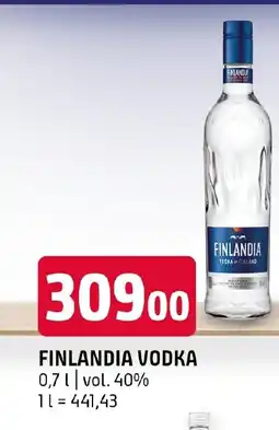 Terno FINLANDIA Vodka nabídka