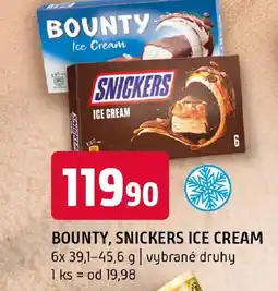 Terno Bounty, Snickers ice cream nabídka