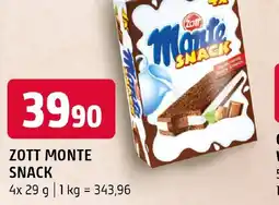 Terno ZOTT Monte snack nabídka