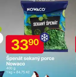 Hruška Špenát sekaný porce Nowaco nabídka