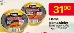 Hruška Hamé pomazánky nabídka