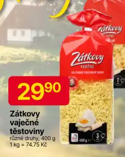 Hruška Zátkovy vaječné těstoviny nabídka