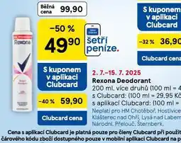 Tesco Rexona dedorant nabídka