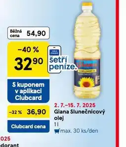 Tesco Giana slunečnicový olej nabídka