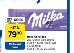 Tesco Milka čokoláda nabídka