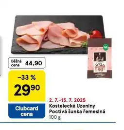Tesco Poctivá šunka zauzená nabídka