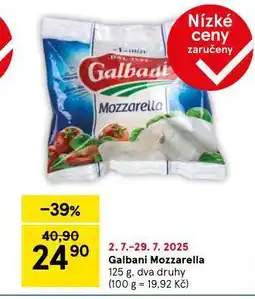 Tesco Galbani mozzarella nabídka