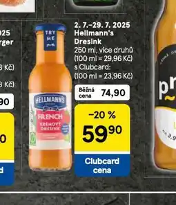 Tesco Hellmann´s dresink nabídka