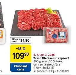 Tesco Mleté maso vepřové nabídka