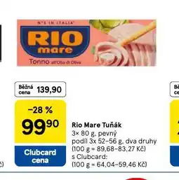 Tesco Rio mare tuňák nabídka