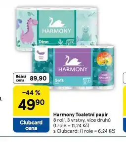 Tesco Harmony toaletní papír nabídka