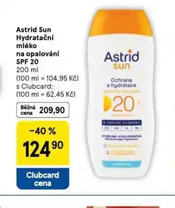 Tesco Astrid sun hydratační mléko nabídka