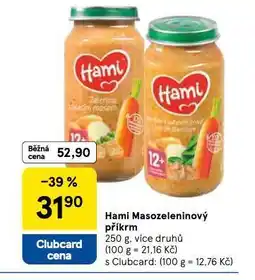 Tesco Hami masozeleninový příkrm nabídka