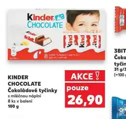 Kaufland Kinder čokoláda tyčiny nabídka