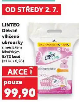 Kaufland Linteo baby dětské vlhčené ubrousky nabídka