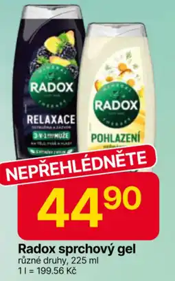 Hruška Radox sprchový gel nabídka