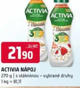 Terno Activia nápoj nabídka
