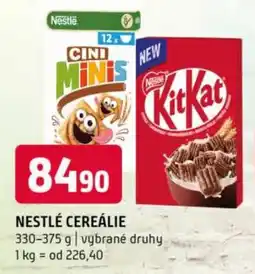 Terno Nestlé cereálie nabídka