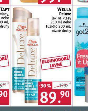 Rossmann Wella deluxe lak, tužidlo nabídka