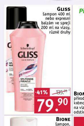 Rossmann Gliss šampon, balzám nabídka