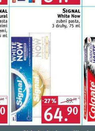 Rossmann Signal white now zubní pasta nabídka